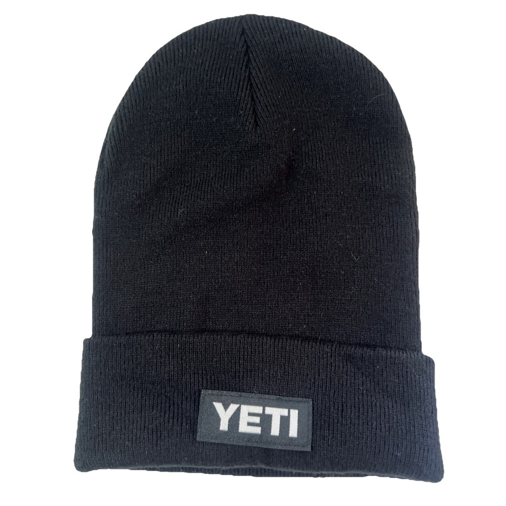 YETI Logo Beanie One Size‎ Knit Black Unisex